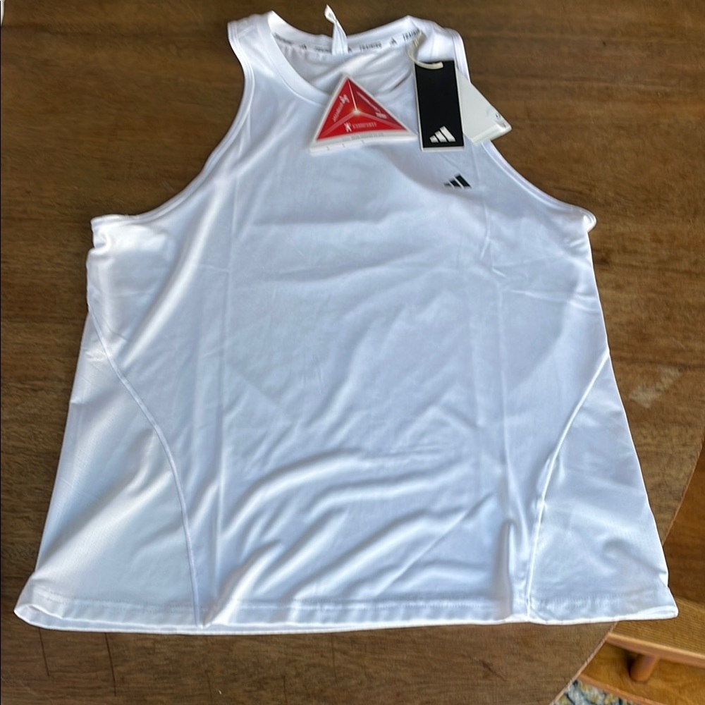 Adidas white training tank sizes Medium or  XL